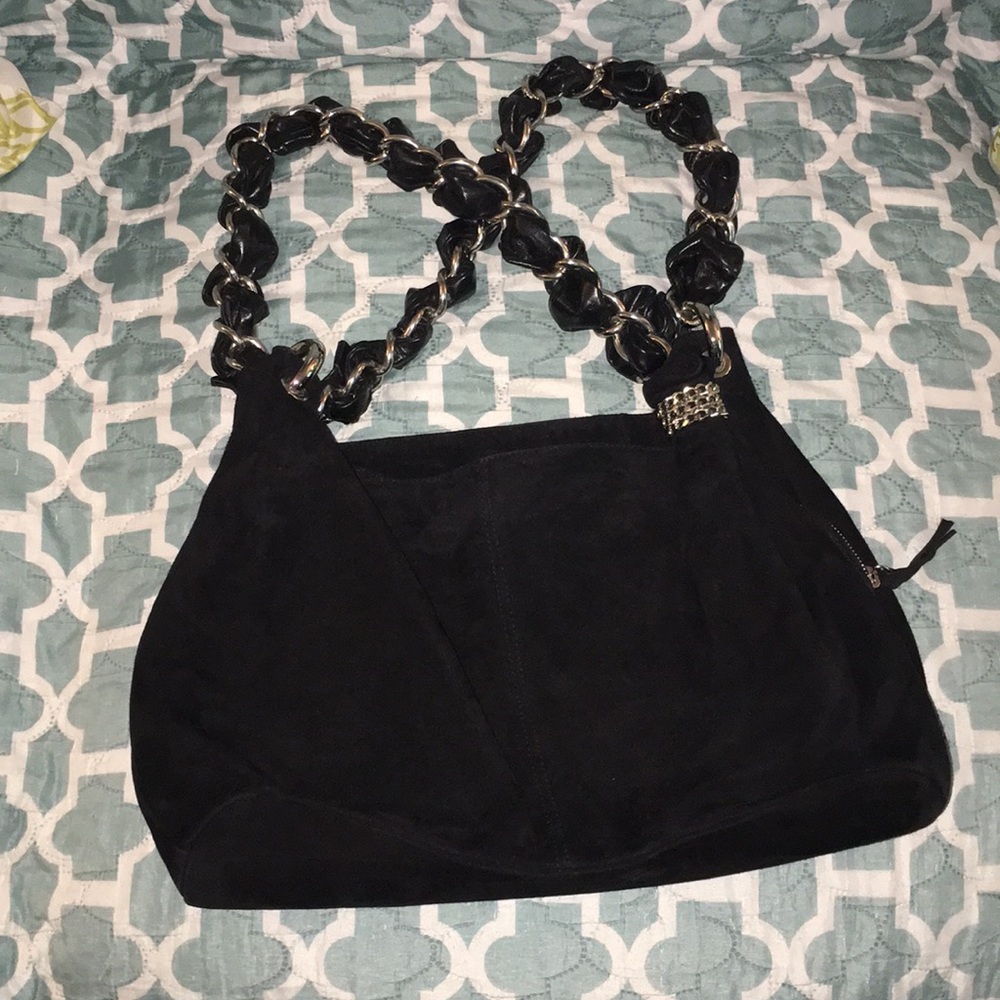 Black Suede Stuart Weizman Purse